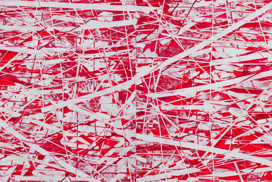 Close up view of Dao Ming Chuang’s painting Searching.
